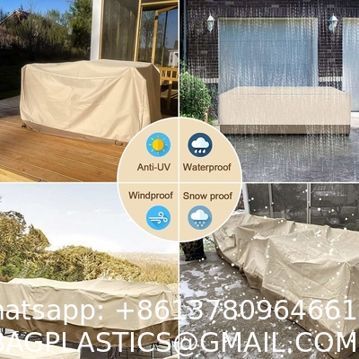 Custom Outdoor Easy-Going Furniture Covers UV Protection Dust Waterproof Patio Table Cover For Sofa Seats Tables
