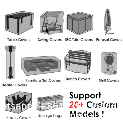Custom Outdoor Easy-Going Furniture Covers UV Protection Dust Waterproof Patio Table Cover For Sofa Seats Tables