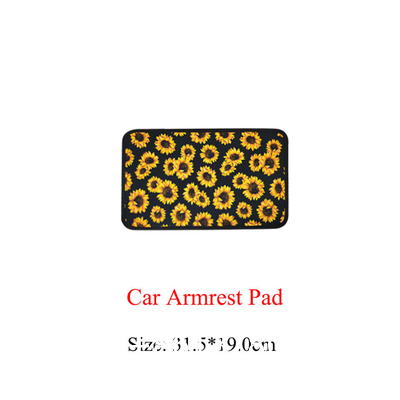 Car Accessories, Sunflower Neoprene Car Accessories Seat Cover And Foot Mat Set