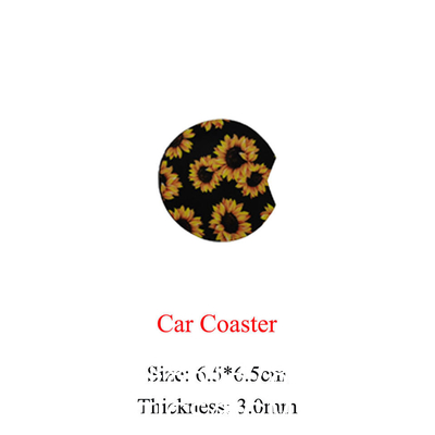 Car Accessories, Sunflower Neoprene Car Accessories Seat Cover And Foot Mat Set