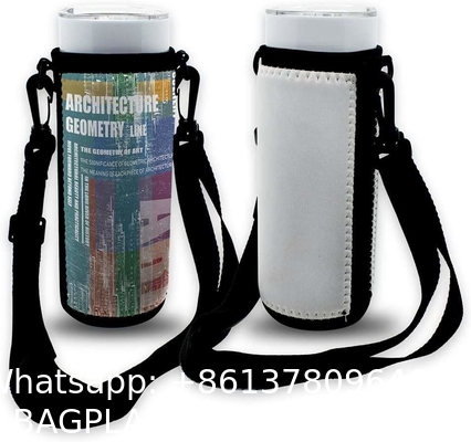 Neoprene Tumbler Holder Drinks Cover Cup Carrier Pouch With Shoulder Strap Insulated Cup Sleeves Party Supplies
