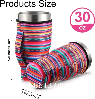 Neoprene Tumbler Holder Drinks Cover Cup Carrier Pouch With Shoulder Strap Insulated Cup Sleeves Party Supplies