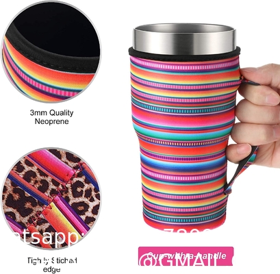 Neoprene Tumbler Holder Drinks Cover Cup Carrier Pouch With Shoulder Strap Insulated Cup Sleeves Party Supplies