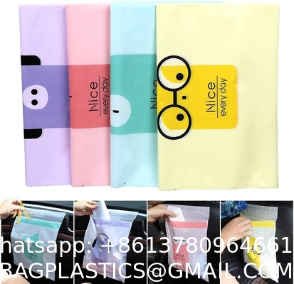 Biodegradable Easy Stick-On Disposable Car Trash Bag, Compostable Cornstarchbag Leakproof Vomit Bag, Kitchen Storage Bag