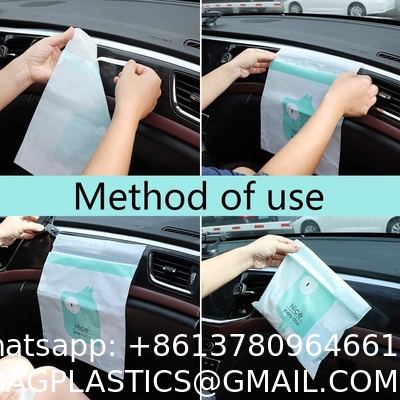 Biodegradable Easy Stick-On Disposable Car Trash Bag, Compostable Cornstarchbag Leakproof Vomit Bag, Kitchen Storage Bag