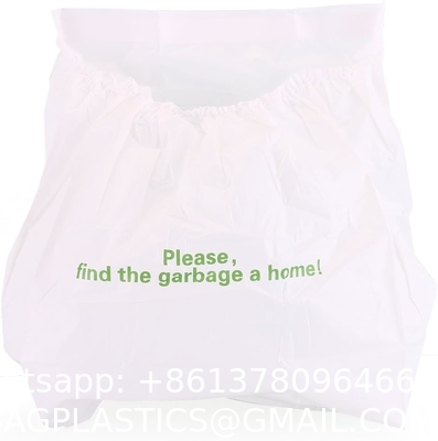 Biodegradable Disposable Car Trash Bags PLA Self Adhesive Portable Leak Proof Vomit Bags White Cartoon Trash Bags