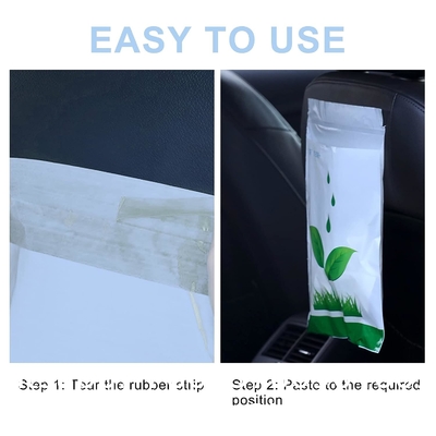 Biodegradable Disposable Car Trash Bags PLA Self Adhesive Portable Leak Proof Vomit Bags White Cartoon Trash Bags