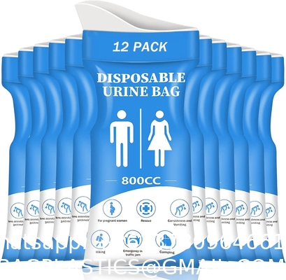 Disposable Urinal Bag, 12/24 Pcs 800ML Emergency Urine Bag, Unisex Urinal Bag, Portable Camping Pee Bag, Travel Urine