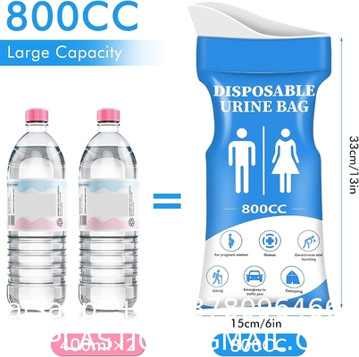 Disposable Urinal Bag, 12/24 Pcs 800ML Emergency Urine Bag, Unisex Urinal Bag, Portable Camping Pee Bag, Travel Urine