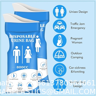 Disposable Urinal Bag, 12/24 Pcs 800ML Emergency Urine Bag, Unisex Urinal Bag, Portable Camping Pee Bag, Travel Urine