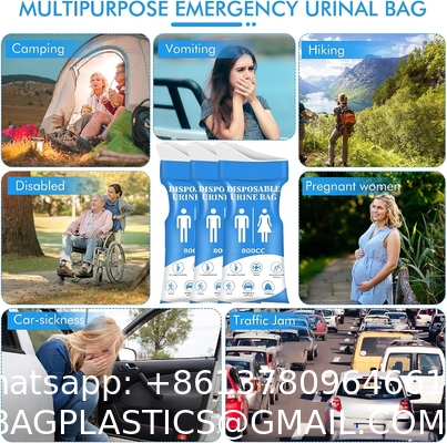 Disposable Urinal Bag, 12/24 Pcs 800ML Emergency Urine Bag, Unisex Urinal Bag, Portable Camping Pee Bag, Travel Urine