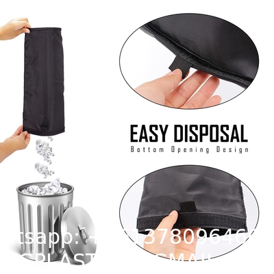 Car Trash Bag Hanging with Elastic Opening & Easy Mount | Auto Garbage Can with Waterproof Oxford Material