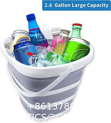 Collapsible Plastic Bucket with 1.32 Gallon (5L) Each, Foldable Round Tub, Space Saving Outdoor Waterpot for Garden