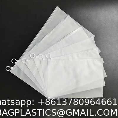 Custom Matte Frosted Bio Clothing Bag With Pull Ring Horizontal Sealable Sustainable Zipper Pouch Bags For Clothing