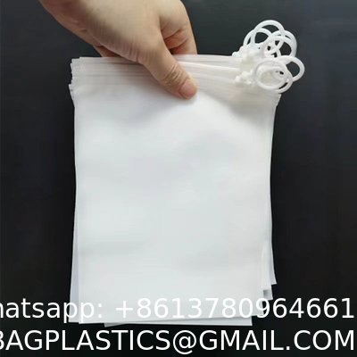Custom Matte Frosted Bio Clothing Bag With Pull Ring Horizontal Sealable Sustainable Zipper Pouch Bags For Clothing