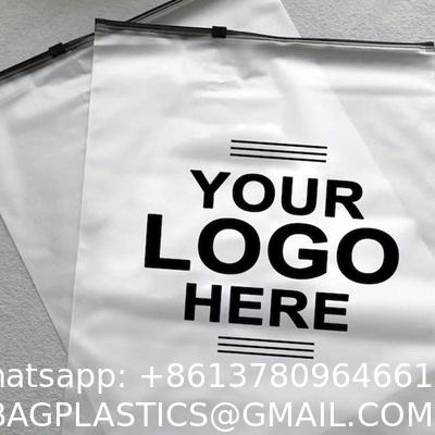 Custom Printed Frosted Plastic Transparent Pvc Slider Ziplock Clothing Packaging Zip Lock Poly Bag With Zipper Black