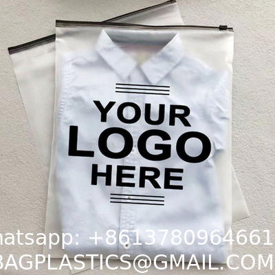 Custom Printed Frosted Plastic Transparent Pvc Slider Ziplock Clothing Packaging Zip Lock Poly Bag With Zipper Black