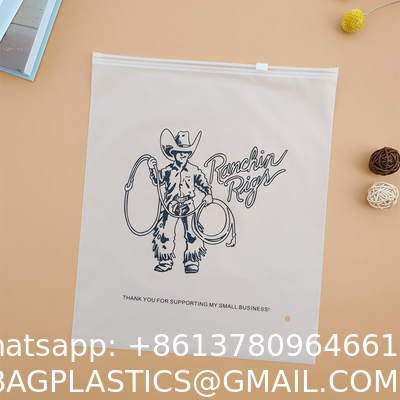 Customized White Matte Frosted Peva Zipper Slider Plastic Bags Waterproof With Your Logo For Clothing Hoodies Packaging
