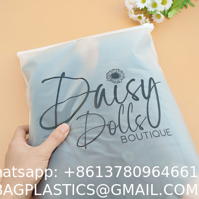 Customized White Matte Frosted Peva Zipper Slider Plastic Bags Waterproof With Your Logo For Clothing Hoodies Packaging