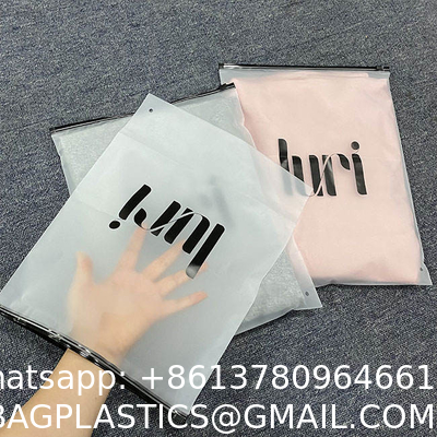 Customized White Matte Frosted Peva Zipper Slider Plastic Bags Waterproof With Your Logo For Clothing Hoodies Packaging