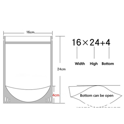 Customized Free Sample Custom Logo All Sizes Eco White Kraft Paper Stand Up Pouches Bags With Matte Window Tea Nuts