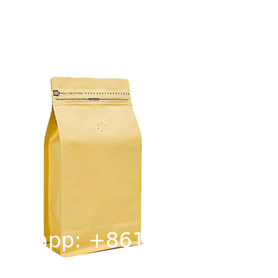 Custom Printed Resealable Packaging Aluminum Foil Flat Bottom Stand Up Pouch 1lb Coffee Bean Bag With One Way Valve