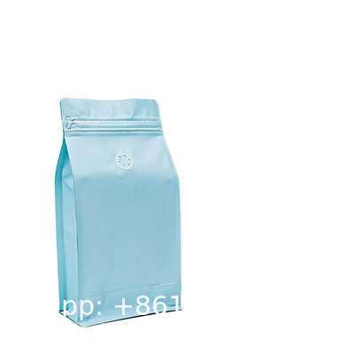 Custom Printed Resealable Packaging Aluminum Foil Flat Bottom Stand Up Pouch 1lb Coffee Bean Bag With One Way Valve