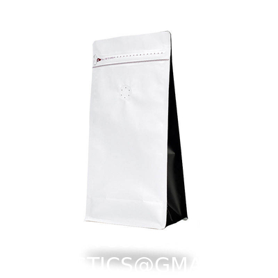 Custom Printed Resealable Packaging Aluminum Foil Flat Bottom Stand Up Pouch 1lb Coffee Bean Bag With One Way Valve