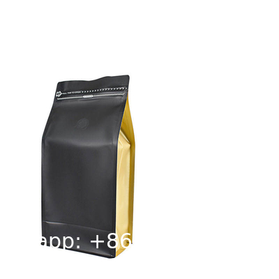 Custom Printed Resealable Packaging Aluminum Foil Flat Bottom Stand Up Pouch 1lb Coffee Bean Bag With One Way Valve
