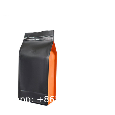 Custom Printed Resealable Packaging Aluminum Foil Flat Bottom Stand Up Pouch 1lb Coffee Bean Bag With One Way Valve