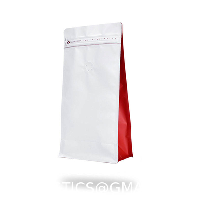 Custom Printed Resealable Packaging Aluminum Foil Flat Bottom Stand Up Pouch 1lb Coffee Bean Bag With One Way Valve