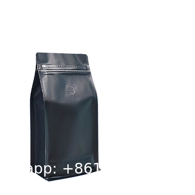 Custom Printed Resealable Packaging Aluminum Foil Flat Bottom Stand Up Pouch 1lb Coffee Bean Bag With One Way Valve