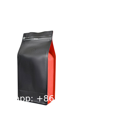Custom Printed Resealable Packaging Aluminum Foil Flat Bottom Stand Up Pouch 1lb Coffee Bean Bag With One Way Valve