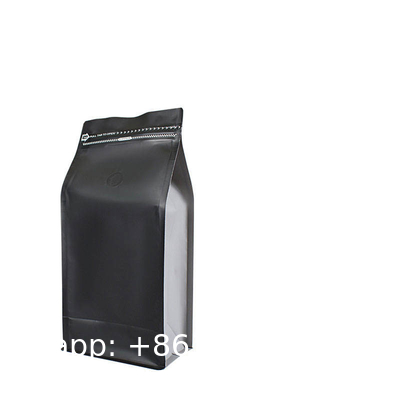 Custom Printed Resealable Packaging Aluminum Foil Flat Bottom Stand Up Pouch 1lb Coffee Bean Bag With One Way Valve