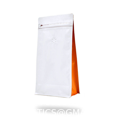 Custom Printed Resealable Packaging Aluminum Foil Flat Bottom Stand Up Pouch 1lb Coffee Bean Bag With One Way Valve