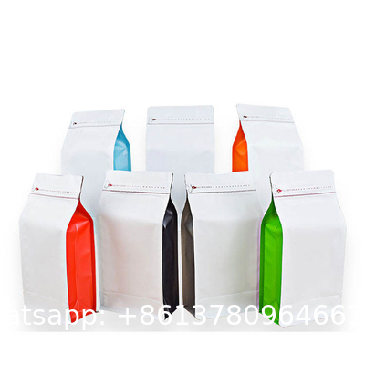 Custom Printed Resealable Packaging Aluminum Foil Flat Bottom Stand Up Pouch 1lb Coffee Bean Bag With One Way Valve