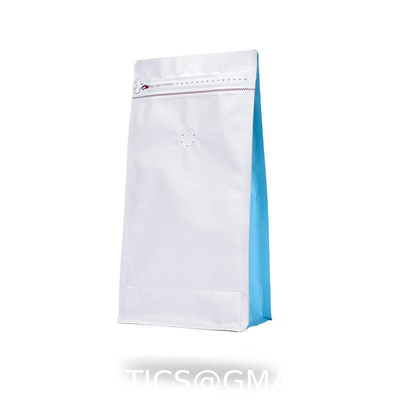 Custom Printed Resealable Packaging Aluminum Foil Flat Bottom Stand Up Pouch 1lb Coffee Bean Bag With One Way Valve