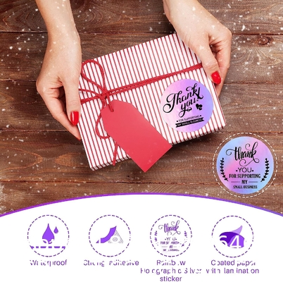 Thank You Cards, Christmas Stickers Set,  Thank You Business Card Thank You Roll Labels Thank You for Support