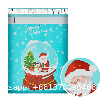 Biodegradable Compost Sustainable Envelopes Shipping Express Mailing Bags Merry Christmas Mailer For Gift Packaging