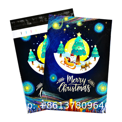 Biodegradable Compost Sustainable Envelopes Shipping Express Mailing Bags Merry Christmas Mailer For Gift Packaging