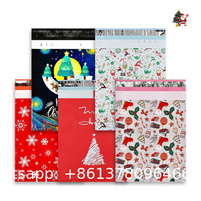 Biodegradable Compost Sustainable Envelopes Shipping Express Mailing Bags Merry Christmas Mailer For Gift Packaging