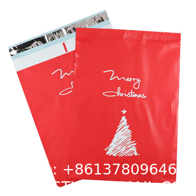 Biodegradable Compost Sustainable Envelopes Shipping Express Mailing Bags Merry Christmas Mailer For Gift Packaging