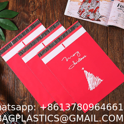Biodegradable Compost Sustainable Envelopes Shipping Express Mailing Bags Merry Christmas Mailer For Gift Packaging
