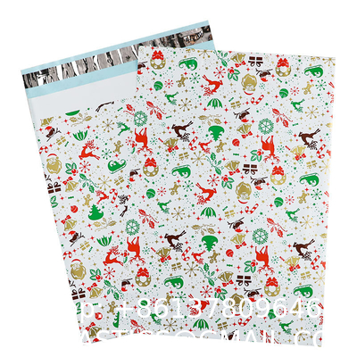 Biodegradable Compost Sustainable Envelopes Shipping Express Mailing Bags Merry Christmas Mailer For Gift Packaging
