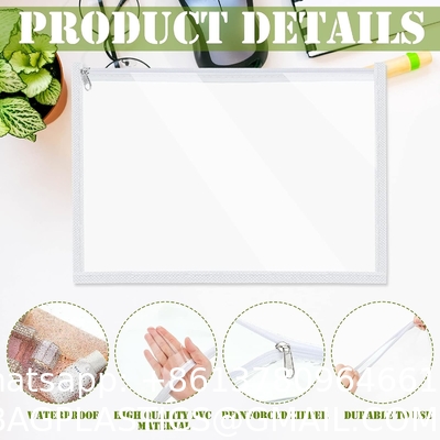 Zipper Pouches Pencil Pouches PVC Makeup Pouch Envelopes Folder Storage Multi Purpose Pouch Document File Organization