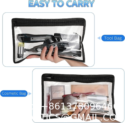 Zipper Pouches Pencil Pouches PVC Makeup Pouch Envelopes Folder Storage Multi Purpose Pouch Document File Organization