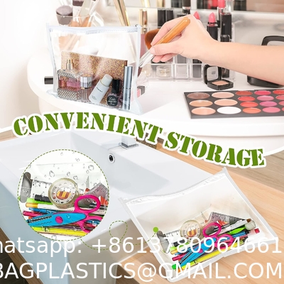 Zipper Pouches Pencil Pouches PVC Makeup Pouch Envelopes Folder Storage Multi Purpose Pouch Document File Organization