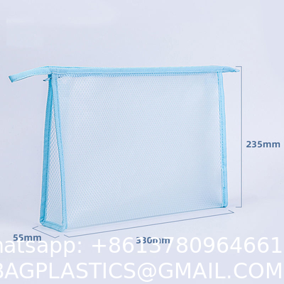 Sustainable Zipper Checkered Document Bag, Archives, Documents, Supplies, Bills, Inspection Data, Dustproof Storage