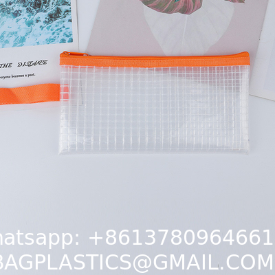 Sustainable Zipper Checkered Document Bag, Archives, Documents, Supplies, Bills, Inspection Data, Dustproof Storage