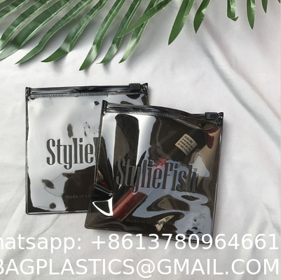 Custom Logo Earring Necklace Packaging Zipper Bag Clear/Transparent Pvc Jewelry Cosmetic Ziplock Bag